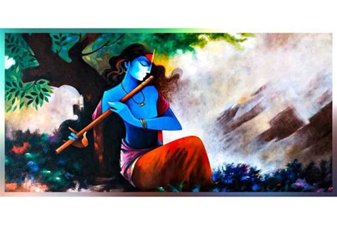 Contemporary Paintings Of Lord Krishna