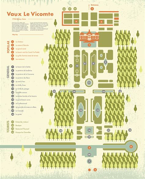 Vaux Le Vicomte Map and Wayfinding on Behance