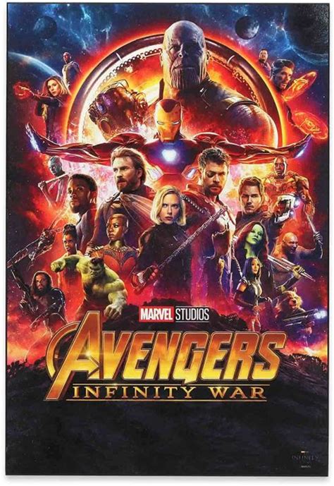 Marvel Avengers Infinity War Movie Poster Framed Wood Wall Decor ...