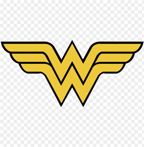 the wonder woman logo is shown on a transparent background, with no ...