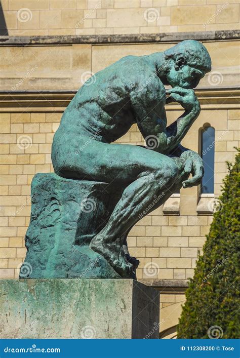 The Thinker Sculpture. Rodin Museum, Paris, FRance Editorial Image - Image of france, park ...