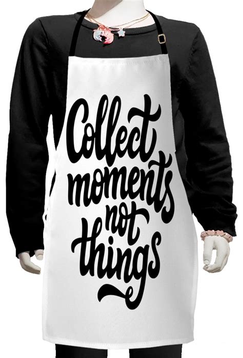 Saying Kids Apron, Monochrome Hand Drawn Bold Text Wise Message About Life Experienced Sayings ...