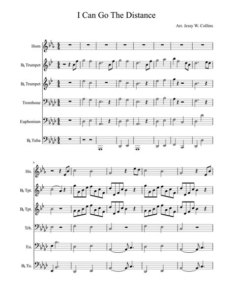 I Can Go The Distance Sheet music for Trombone (Solo) | Musescore.com