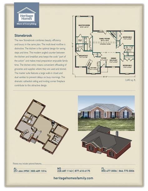 The Stonebrook - Heritage Homes | Floor plans, House floor plans, How to plan