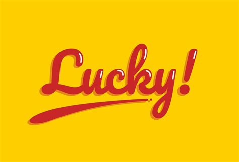 Lucky word typography 1218632 Vector Art at Vecteezy