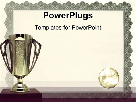 PowerPoint Template: medals certificates awarding achievements and ...