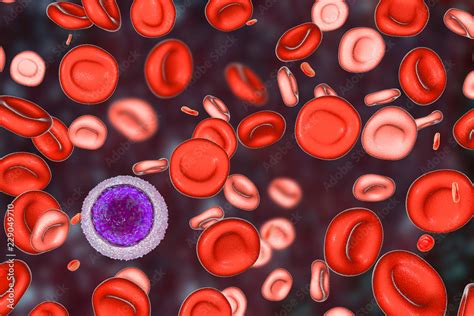 Hemotransfusion in treatment of anemia, 3D illustration showing two ...