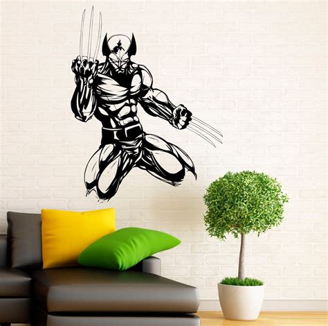 Wolverine Hero Wall Decal Vinyl Stickers Comics Superhero - Etsy