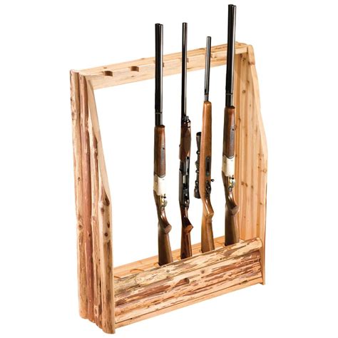 Rush Creek™ Log 6 - Gun Rack with Storage - 143364, Gun Cabinets & Racks at Sportsman's Guide