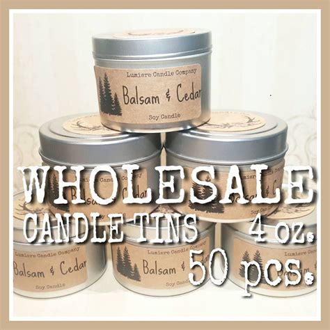 Wholesale Soy Candles 4 oz. Candle Tins 50 Pieces | Etsy