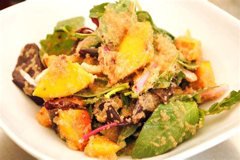 Amaranth Salad with Peach and Red Onion : Foodwise