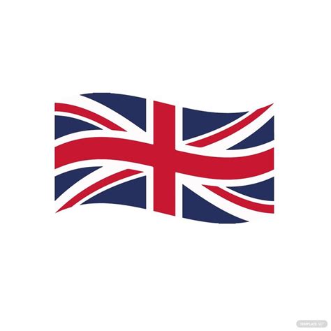 England Flag Waving Drawing