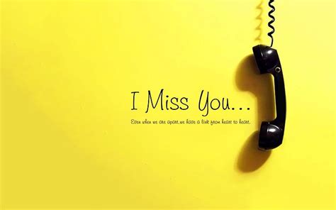 HD wallpaper: I Miss You, black telephone, Love, yellow, background ...