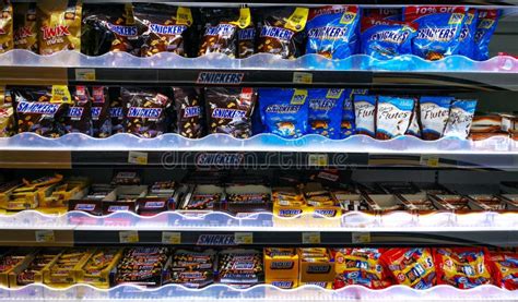 Dubai, UAE - MAY 12, 2019: Various Chocolate Brands on Shelf in a Super Market Editorial Stock ...