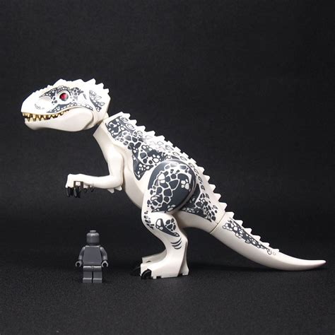 White Super Tyrannosaurus Rex Jurassic Dinosaur City Lego Minifigure Toys