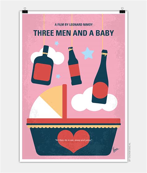 No1399 My Three Men and a Baby minimal movie poster – CHUNGKONG