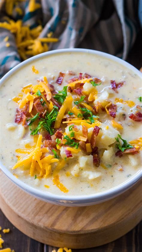 Slow Cooker Baked Potato Soup - Sweet and Savory Meals