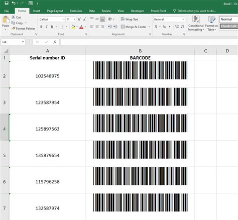 Excel Barcode Inventory Template
