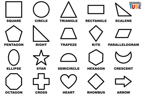 Basic Geometric Shapes | Geometric shapes drawing, Simple line drawings ...