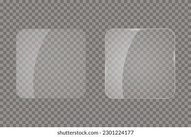 Realistic Texture Square Glass Plates Glare Stock Vector (Royalty Free) 2301224177 | Shutterstock