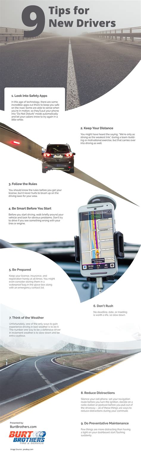 9 Tips for New Drivers Infographic