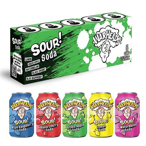 Amazon.com : WARHEADS SODA - Sour Fruity Soda with Classic Warheads Flavors – Perfectly Balanced ...