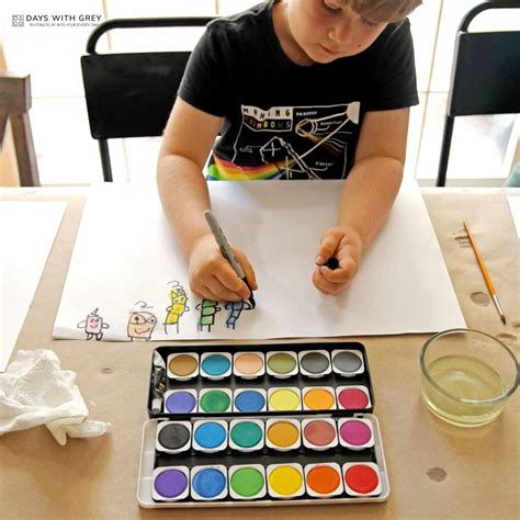 Watercolor Painting for Kids - Days With Grey