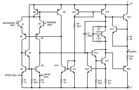 LM741 Operational Amplifier: Pinout, Application, and Datasheet | Easybom