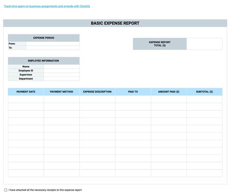 Free Daily Expense Tracker Excel Template