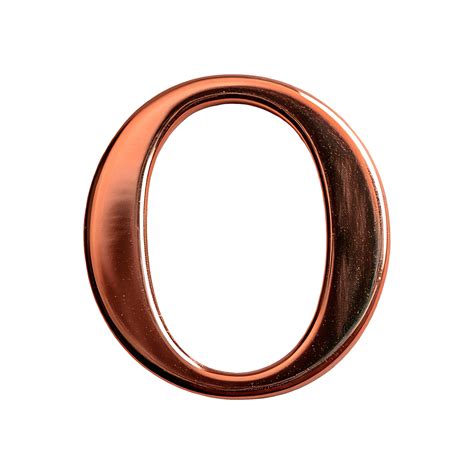 Copper Outline Letter O Symbol isolated on transparent background ...