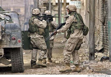 U.S. forces hit 'hornets' nest' in Fallujah / Rebels use trenches to resist GI advance ...