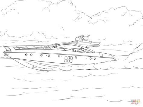 Speed Boat coloring page | Free Printable Coloring Pages