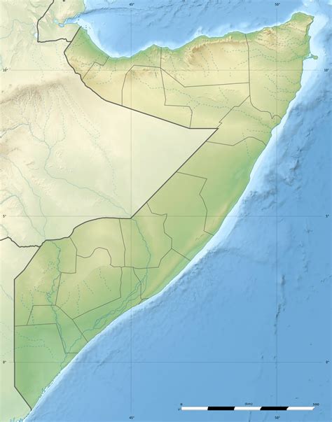 Detailed relief map of Somalia | Somalia | Africa | Mapsland | Maps of ...