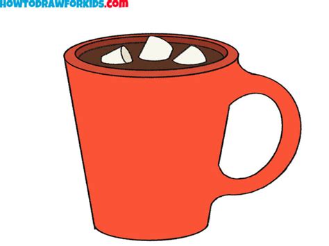 How To Draw Hot Chocolate - Easy Drawing Tutorial For Kids