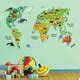 Home Decor Line Kids World Map Wall Decals - Walmart.com