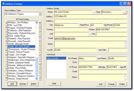 Address Book Software