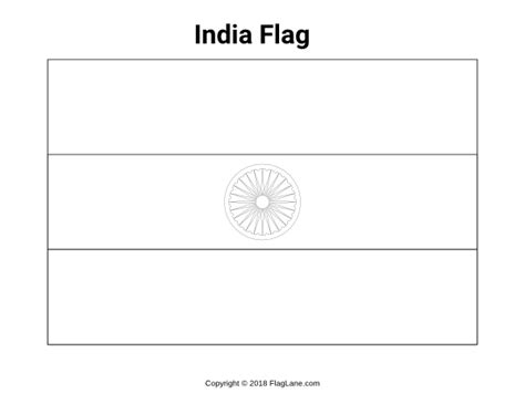 Printable India Flag Coloring Pages