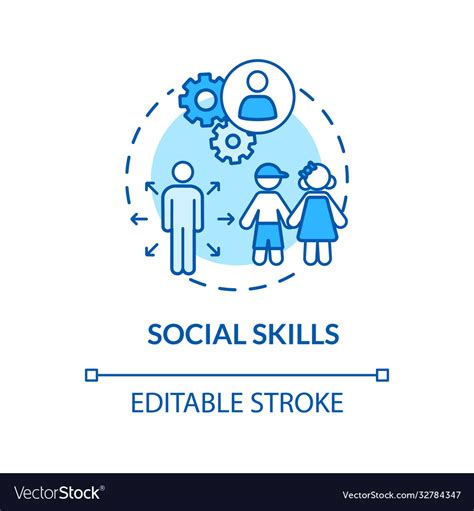 Children social skills concept icon Royalty Free Vector