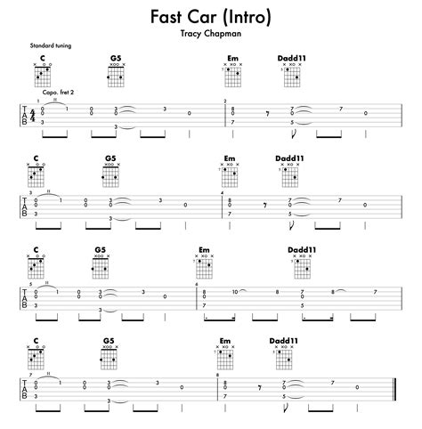 How to play: Fast Car by Tracy Chapman — Guitar Nutrition