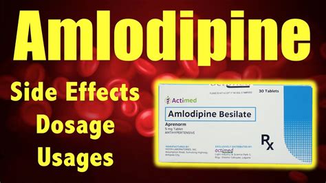 AMLODIPINE | Side Effects | Dosage | Usages (High Blood Pressure Medication) - YouTube