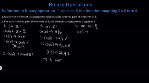 Binary Operations Introduction - YouTube