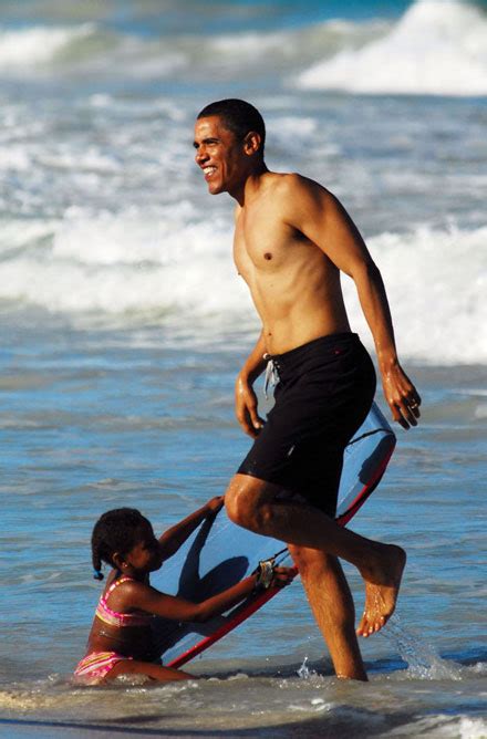 Barack Obama Hits the Beach in Hawaii: Shirtless in the Ocean