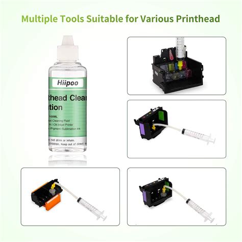 Hiipoo Universal Printhead Cleaning Kit For Epson Hp Canon Brother Inkjet Printers Work With Et ...