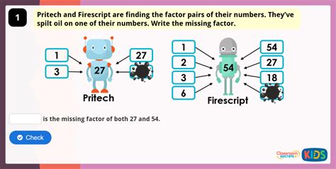 Year 4 Factor Pairs Game | Classroom Secrets Kids