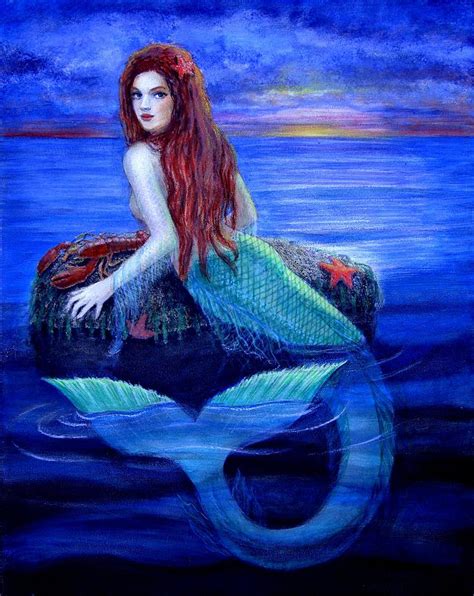 Mermaid's Dinner Painting by Sue Halstenberg - Fine Art America