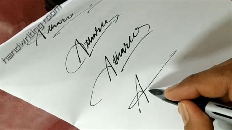 How to Draw Stylish Signature starting with letter A | A Signatures - YouTube