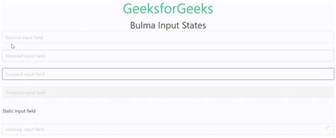 Bulma Input States - GeeksforGeeks
