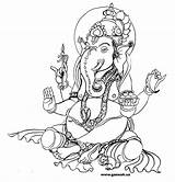 Lord Ganesha Coloring Pages sketch template