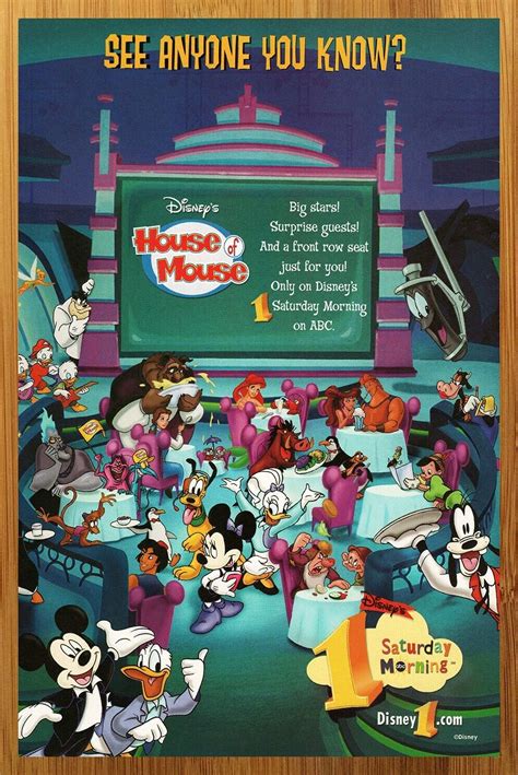 2001 Disney's House of Mouse Print Ad/Poster 1 Saturday Morning Mickey ...