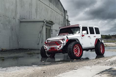 KSM Offroad Wheels | Jeep Wrangler | KSM05 | Red & White Two-Tone